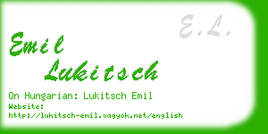 emil lukitsch business card
